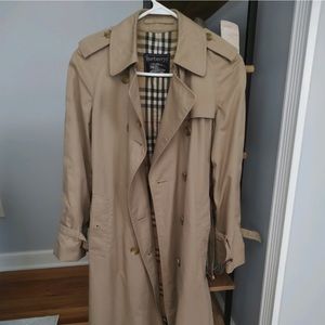 Women’s long Burberry trench coat